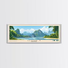 Load image into Gallery viewer, Cloud 9, Philippines Panoramic Beach Print, Vacation Gift, Philippines Wall Art, Framed Canvas Print, Framed Beach Painting

