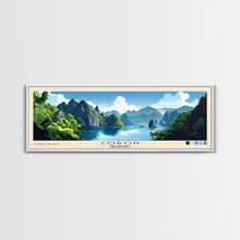 Load image into Gallery viewer, Coron, Philippines Panoramic Print, Vacation Gift, Philippines Wall Art, Beach Painting, Beach Decor, Large Wall Art, Wood Frame Art
