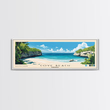 Load image into Gallery viewer, Cove Beach, Bahamas Panoramic Print, Vacation Gift, Bahamas Wall Art, Vacation Wall Art, Vacatation Memories, Beach Decor, Beach Or Lakehouse Art
