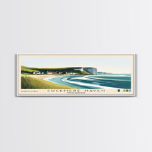 Load image into Gallery viewer, Cuckmere Haven, United Kingdom Panoramic Beach Print, Vacation Gift, United Kingdom Wall Art, Framed Canvas Print, Framed Beach Painting
