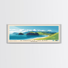 Load image into Gallery viewer, D’Urville Island, New Zealand Panoramic Print, Vacation Gift, New Zealand Wall Art, Beach Painting, Beach Decor, Large Wall Art, Wood Frame Art
