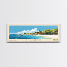 Carregar imagem no visualizador da galeria, Gili Meno, Indonesia Panoramic Beach Print, Vacation Gift, Indonesia Wall Art, Beach Painting, Beach Decor, Beach Painting
