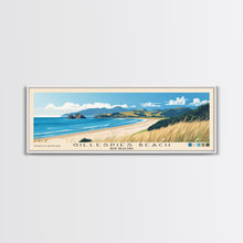 Load image into Gallery viewer, Gillespies Beach, New Zealand Panoramic Beach Print, Vacation Gift, New Zealand Wall Art, Framed Canvas Print, Framed Beach Painting
