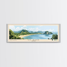 Load image into Gallery viewer, Ly Son, Vietnam Panoramic Beach Print, Vacation Gift, Vietnam Wall Art, Framed Canvas Print, Framed Beach Painting
