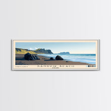 Load image into Gallery viewer, Sandvik Beach, Iceland Panoramic Print, Vacation Gift, Iceland Wall Art, Vacation Wall Art, Vacatation Memories, Beach Decor, Beach Or Lakehouse Art
