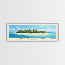 Load image into Gallery viewer, Ukulhas Island, Maldives Panoramic Print, Vacation Gift, Maldives Wall Art, Vacation Wall Art, Vacatation Memories, Beach Decor, Beach Or Lakehouse Art
