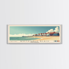 Load image into Gallery viewer, Whitstable beach, United Kingdom Panoramic Print, Vacation Gift, United Kingdom Wall Art, Beach Painting, Beach Decor, Large Wall Art, Wood Frame Art
