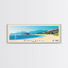 Cargar imagen en el visor de la galería, Çıralı Beach, Turkey Panoramic Print, Vacation Gift, Turkey Wall Art, Beach Painting, Beach Decor, Beach Or Lakehouse Art
