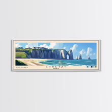 Carregar imagem no visualizador da galeria, Étretat, France Panoramic Beach Print, Vacation Gift, France Wall Art, Beach Painting, Beach Decor, Beach Painting
