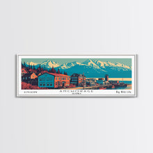 Carregar imagem no visualizador da galeria, Anchorage Alaska Panoramic Travel Poster Canvas Print
