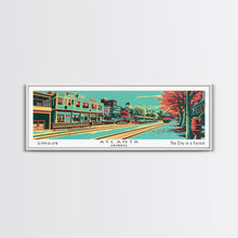 Carregar imagem no visualizador da galeria, Atlanta Georgia Panoramic Travel Poster Canvas Print
