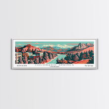 Cargar imagen en el visor de la galería, Colorado Springs Colorado Panoramic Travel Poster Canvas Print
