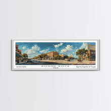 Carregar imagem no visualizador da galeria, Round Rock Texas Panoramic Print, Elegant Framed Canvas Print, Travel Poster Art, Living Room Decor, Home Wall Art
