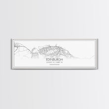 Load image into Gallery viewer, Panoramic Edinburgh City Map, United Kingdom Art, Map Print, Minimalist Wall Art, Canvas Art, Housewarming Gift, Street Map, Closing Gift

