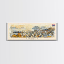 Carregar imagem no visualizador da galeria, Ålesund Norway Wall Art, Panoramic Travel Poster, Panoramic Framed Canvas Print, City Wall Art, Wall Hanging Home Decor, Travel Art
