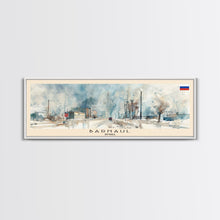 Load image into Gallery viewer, Barnaul Russia Wall Art, Panoramic Travel Poster, Panoramic Framed Canvas Print, City Wall Art, Wall Hanging Home Decor, Travel Art
