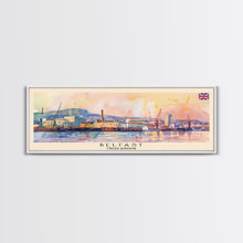 Cargar imagen en el visor de la galería, Belfast United Kingdom Travel Print Wall Art, Panoramic City Art, Travel Art, Wall Decor, Vacation Gift, Framed Canvas Print Or Metal Art
