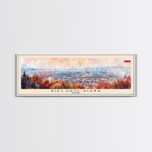 Carregar imagem no visualizador da galeria, Bielsko Biala Poland Travel Art, City Art, Framed Canvas Print or Metal Wall Art, Europe Travel Poster, Panoramic Wall Art, Extra Wide Wall Art
