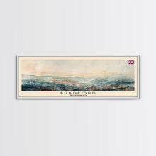 Load image into Gallery viewer, Bradford United Kingdom Travel Print Wall Art, Panoramic City Art, Travel Art, Wall Decor, Vacation Gift, Framed Canvas Print Or Metal Art
