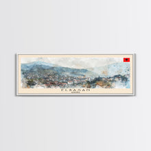 Load image into Gallery viewer, Elbasan Albania Travel Print Wall Art, Panoramic City Art, Travel Art, Wall Decor, Vacation Gift, Framed Canvas Print Or Metal Art
