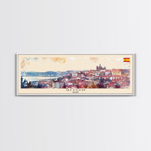 Carregar imagem no visualizador da galeria, Gijón Spain Travel Print Wall Art, Panoramic City Art, Travel Art, Wall Decor, Vacation Gift, Framed Canvas Print Or Metal Art
