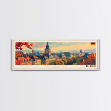 Cargar imagen en el visor de la galería, Chemnitz Germany Wall Art, Panoramic Travel Poster, Panoramic Framed Canvas Print, City Wall Art, Wall Hanging Home Decor, Travel Art
