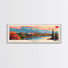 Carregar imagem no visualizador da galeria, Adana Turkey  Travel Art, City Art, Framed Canvas Print or Metal Wall Art, Europe Travel Poster, Panoramic Wall Art, Extra Wide Wall Art
