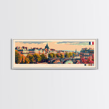 Carregar imagem no visualizador da galeria, Angers France Wall Art, Panoramic Travel Poster, Panoramic Framed Canvas Print, City Wall Art, Wall Hanging Home Decor, Travel Art
