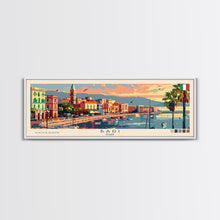 Load image into Gallery viewer, Bari Italy Travel Art, City Art, Framed Canvas Print or Metal Wall Art, Europe Travel Poster, Panoramic Wall Art, Extra Wide Wall Art
