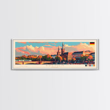 Carregar imagem no visualizador da galeria, Bremen Germany Wall Art, Panoramic Travel Poster, Panoramic Framed Canvas Print, City Wall Art, Wall Hanging Home Decor, Travel Art

