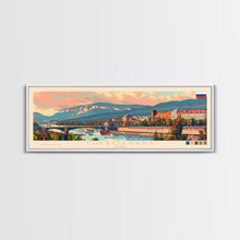 Cargar imagen en el visor de la galería, Cheboksary Russia Travel Art, City Art, Framed Canvas Print or Metal Wall Art, Europe Travel Poster, Panoramic Wall Art, Extra Wide Wall Art
