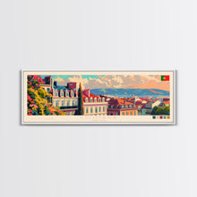 Cargar imagen en el visor de la galería, Coimbra Portugal Travel Art, City Art, Framed Canvas Print or Metal Wall Art, Europe Travel Poster, Panoramic Wall Art, Extra Wide Wall Art
