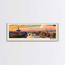 Load image into Gallery viewer, Duisburg Germany  Wall Art, Panoramic Travel Poster, Panoramic Framed Canvas Print, City Wall Art, Wall Hanging Home Decor, Travel Art
