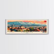 Load image into Gallery viewer, Eskisehir Turkey Panoramic Travel Poster, Framed Canvas Print or Metal Wall Art, Travel Art, Home Decor, Panoramic Painting, Midcentury Art
