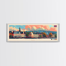 Carregar imagem no visualizador da galeria, Fredrikstad Norway Travel Art, City Art, Framed Canvas Print or Metal Wall Art, Europe Travel Poster, Panoramic Wall Art, Extra Wide Wall Art
