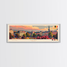 Load image into Gallery viewer, Genk Belgium Travel Print Wall Art, Panoramic City Art, Travel Art, Wall Decor, Vacation Gift, Framed Canvas Print Or Metal Art
