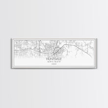 Load image into Gallery viewer, Panoramic Huntsville City Map, Alabama Art, Map Print, Minimalist Wall Art, Canvas Art, Housewarming Gift, Street Map Art, Closing Gift
