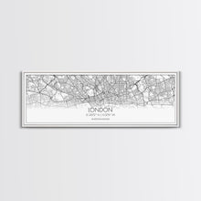 Load image into Gallery viewer, Panoramic London City Map, United Kingdom Art, Map Print, Minimalist Wall Art, Canvas Art, Housewarming Gift, Street Map Art, Closing Gift
