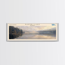 Carregar imagem no visualizador da galeria, Baker Lake Panoramic Framed Canvas Print, Lake House Decor, Minimalist Art, Travel Poster, Scenic View, Nature Wall Art
