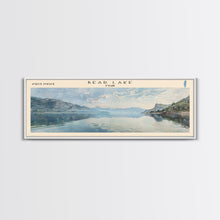 Carregar imagem no visualizador da galeria, Bear Lake Panoramic Framed Canvas Print, Lake House Decor, Scenic View, Travel Poster, Minimalist Art, Home Decoration
