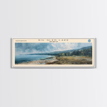 Carregar imagem no visualizador da galeria, Big Glen Lake Michigan Framed Canvas Print, Lake House Decor, Panoramic Scenic View, Travel Poster, Rustic Art, Lake Painting
