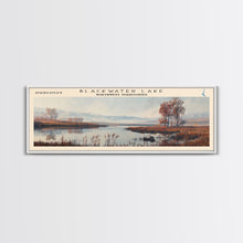 Carregar imagem no visualizador da galeria, Blackwater Lake Framed Canvas Print, Lake House Decor, Panoramic Scenic View, Travel Poster, Minimalist Art, Lake Painting
