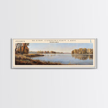 Carregar imagem no visualizador da galeria, Glenn Cunningham Lake Nebraska Framed Canvas Print, Lake House Art, Panoramic Wall Art, Travel Poster, Picturesque Lake Painting, Home Decor

