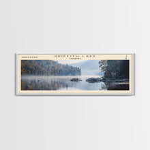 Load image into Gallery viewer, Griffith Lake Vermont Framed Canvas Print, Lake House Decor, Panoramic Wall Art, Travel Poster, Beautiful Lake Painting, Nature Art
