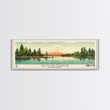 Carregar imagem no visualizador da galeria, Angostura Reservoir South Dakota Framed Canvas Print, Panoramic Wall Art, Midcentury Modern, Pop Art, Travel Poster, Scenic Bedroom Art
