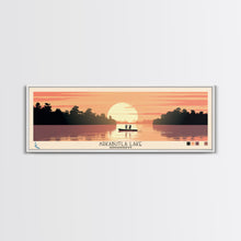 Carregar imagem no visualizador da galeria, Arkabutla Lake Mississippi Framed Canvas Print, Panoramic Wall Art, Midcentury Modern, Pop Art, Travel Poster, Scenic Lake House Art
