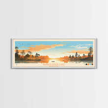Load image into Gallery viewer, Barren River Lake Kentucky Framed Canvas Print, Panoramic Travel Poster, Midcentury Modern Wall Art, Pop Art, Lake House Decor
