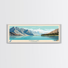 Cargar imagen en el visor de la galería, Convict Lake California Framed Canvas Print, Midcentury Modern Panoramic Wall Art, Living Room Decor, Pop Art, Travel Poster Art, Nature Art, Lake House Decor
