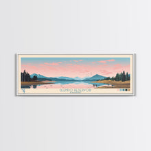 Carregar imagem no visualizador da galeria, Glendo Reservoir Wyoming Framed Canvas Print, Panoramic Art, Midcentury Modern, Pop Art, Bedroom Decor, Travel Poster, Nature Painting, Home Decor
