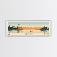 Carregar imagem no visualizador da galeria, Lake Moultrie South Carolina Framed Canvas Print, Panoramic Wall Art, Midcentury Modern, Pop Art, Bedroom Art, Travel Poster, Lake House Decor
